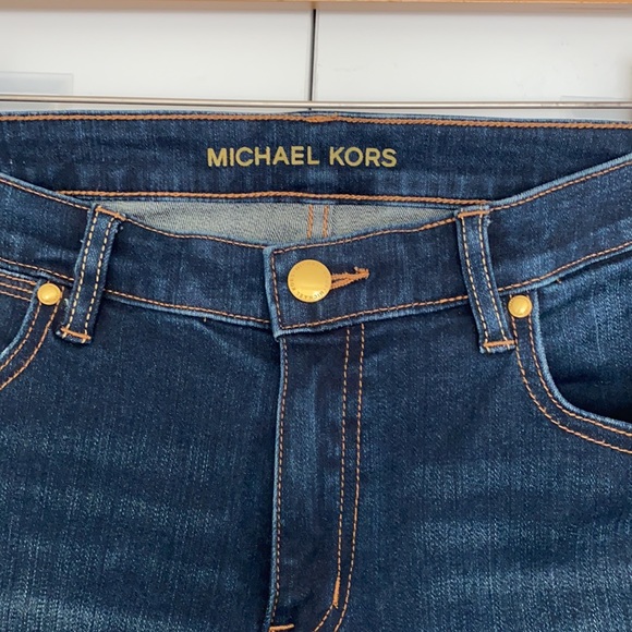 Michael Kors Selma Flare Leg Dark Denim Jeans Size 6 - Picture 4 of 9